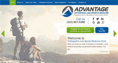 Desktop Screenshot of advantageorthopedic.com